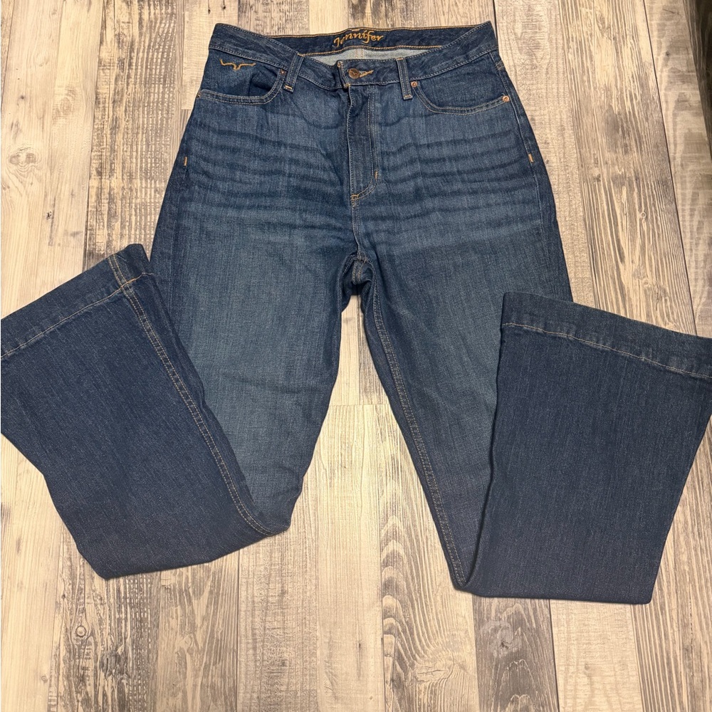 Dark Wash High-Rise Flare Jeans